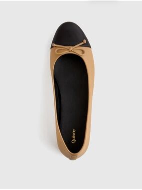 Quince Italian Ballet Flat with Cap Toe